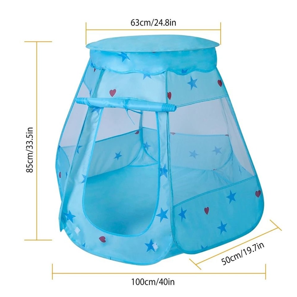 Kid Game Pop Up Play Tent Castle Playhouses For Kids Lightweight Blue Bag For Children Perfect For 8