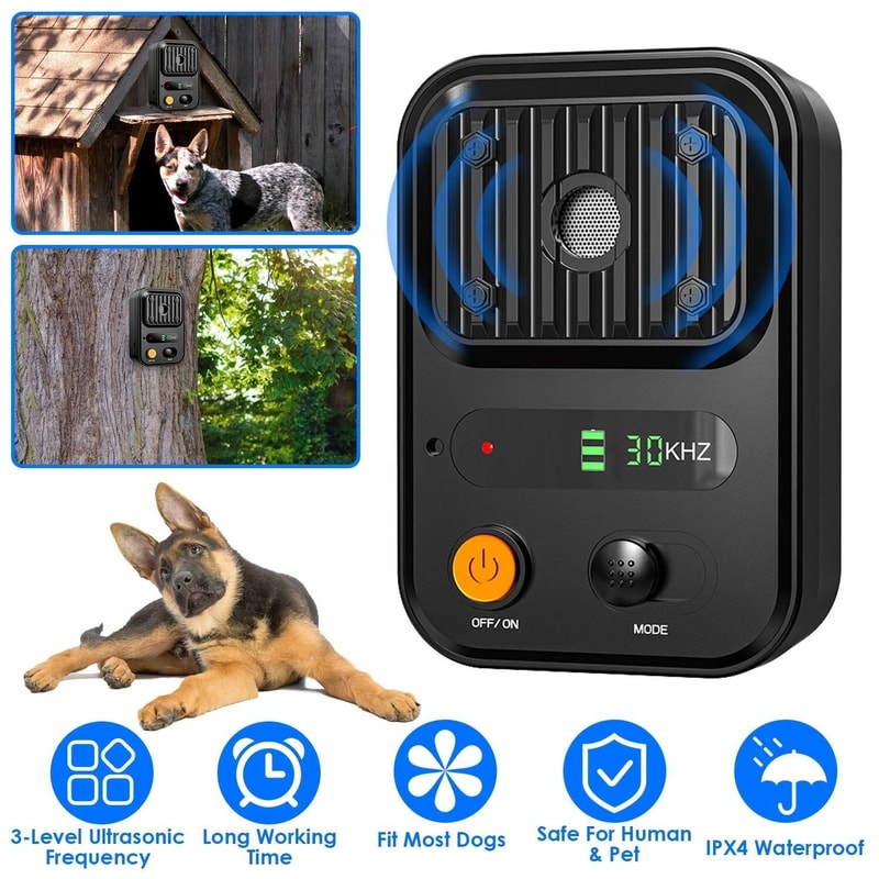 AntiBarking Ultrasonic Dog Control Device Level Frequency Waterproof Rechargeable Training Tool 2