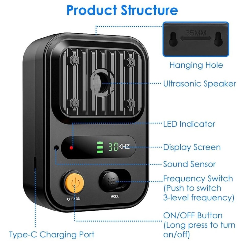AntiBarking Ultrasonic Dog Control Device Level Frequency Waterproof Rechargeable Training Tool 11
