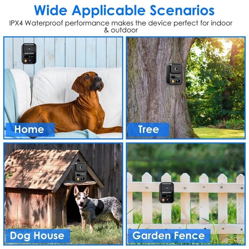 AntiBarking Ultrasonic Dog Control Device Level Frequency Waterproof Rechargeable Training Tool 7