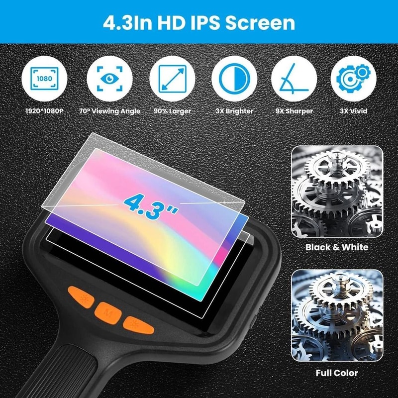 Waterproof Nspection Camera With Light Articulating Borescope Snake Camera Endoscope For Automotive 5