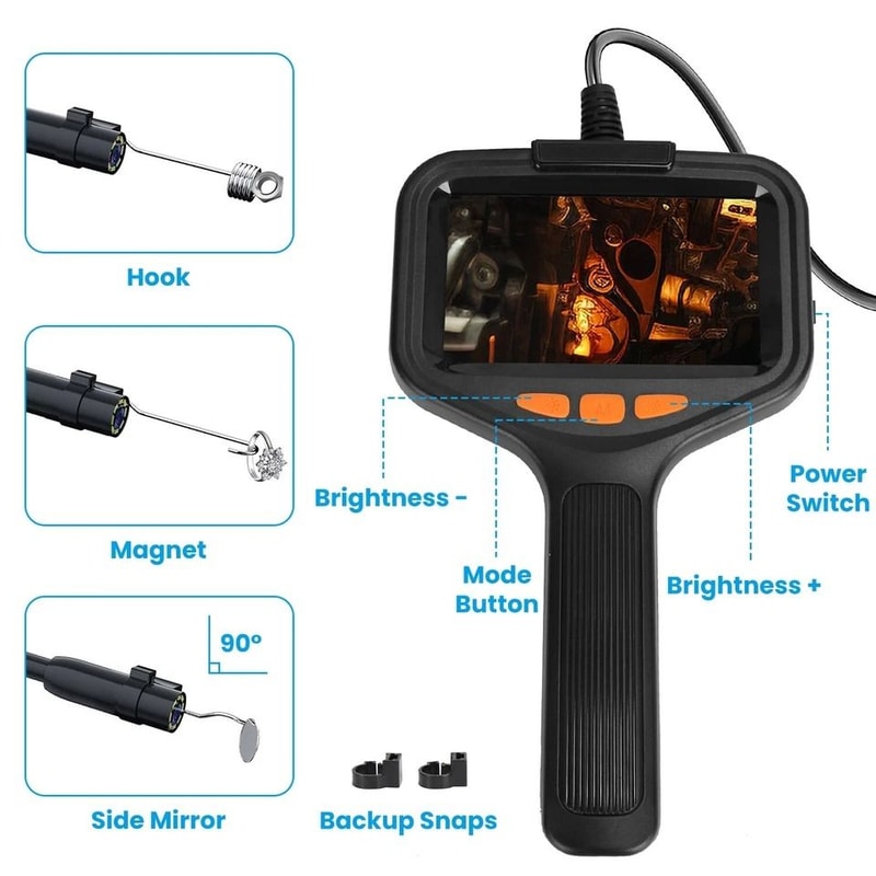 Waterproof Nspection Camera With Light Articulating Borescope Snake Camera Endoscope For Automotive 6