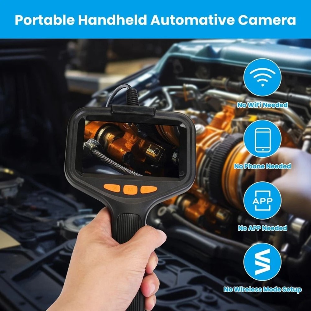 Waterproof Nspection Camera With Light Articulating Borescope Snake Camera Endoscope For Automotive 7