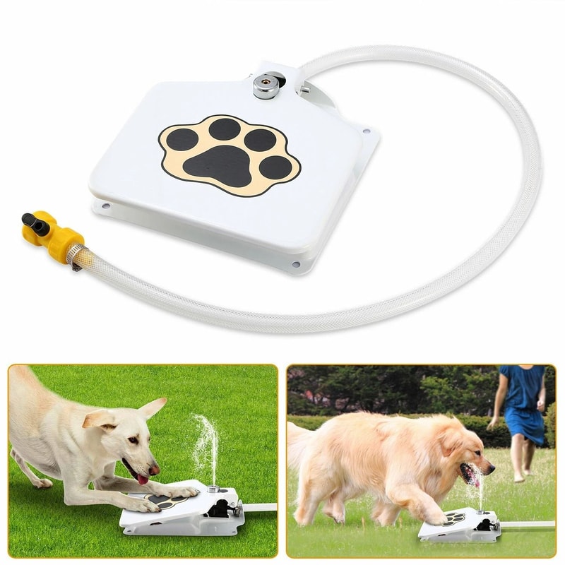 Outdoor Dog Water Fountain Step Pedal Valve Dispenser Automatic Pet Water Fountain For Fresh Water