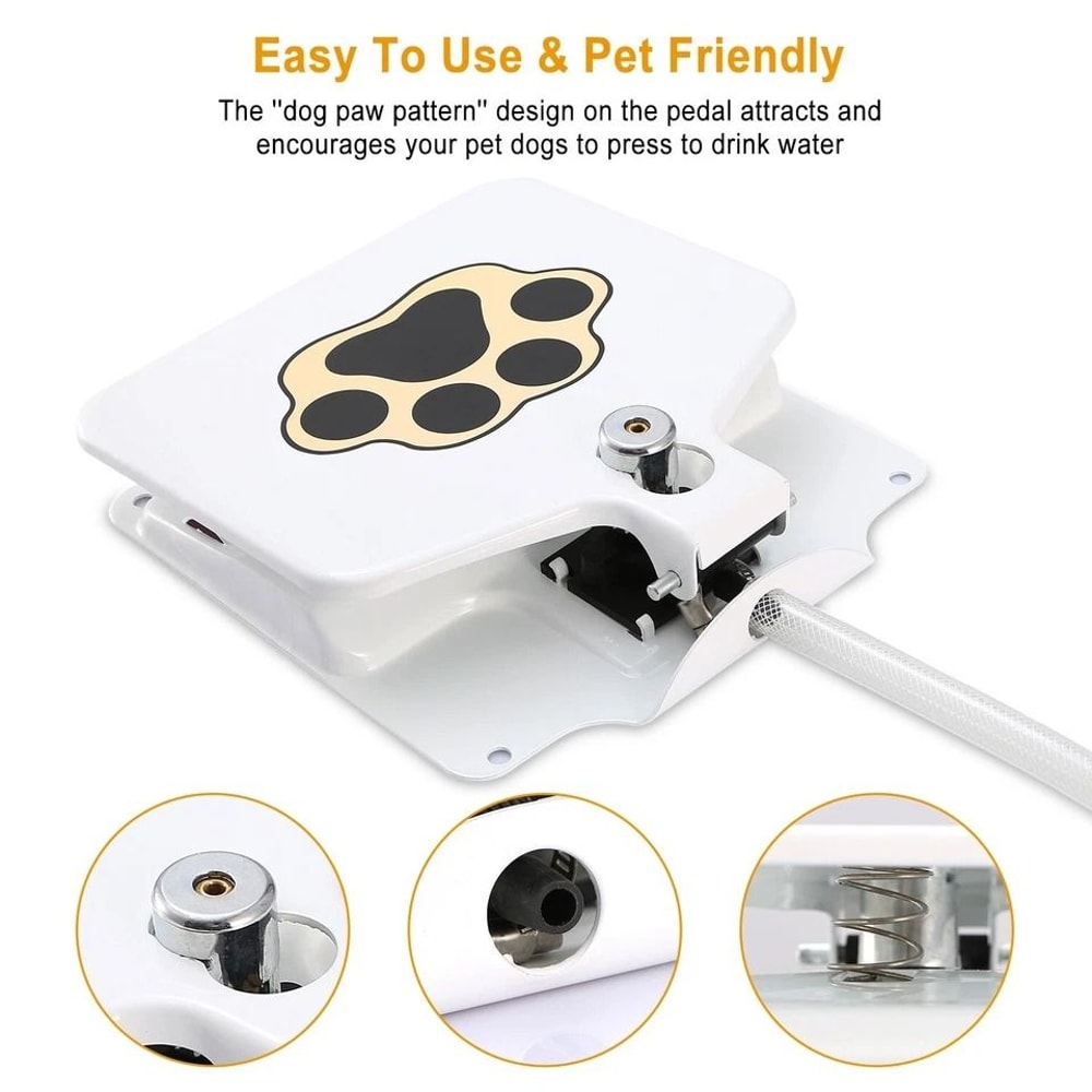 Outdoor Dog Water Fountain Step Pedal Valve Dispenser Automatic Pet Water Fountain For Fresh Water