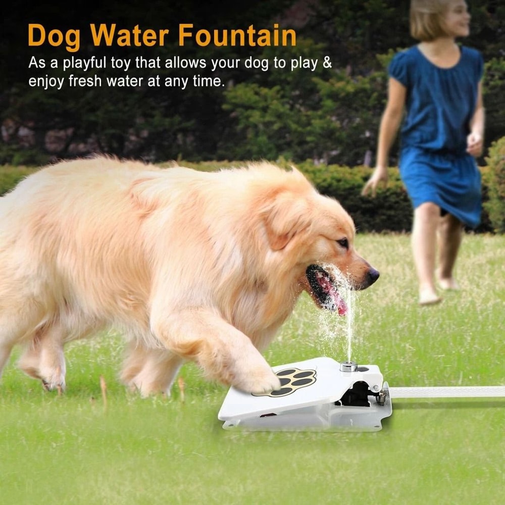 Outdoor Dog Water Fountain Step Pedal Valve Dispenser Automatic Pet Water Fountain For Fresh Water