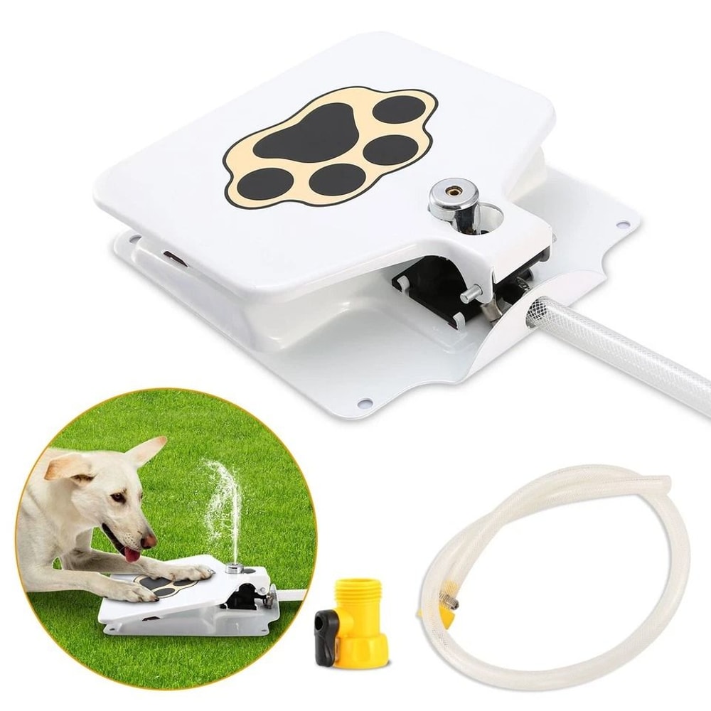 Outdoor Dog Water Fountain Step Pedal Valve Dispenser Automatic Pet Water Fountain For Fresh Water