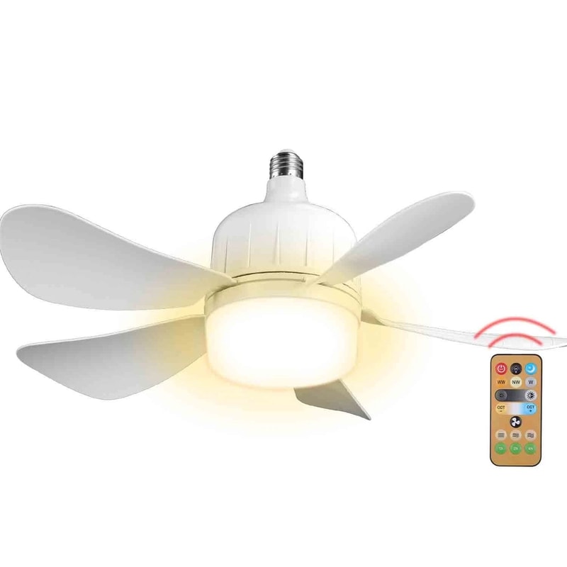 LED Ceiling Fan With Dimmable Socket RemoteControlled Fan Light Light Modes For Home Office 10
