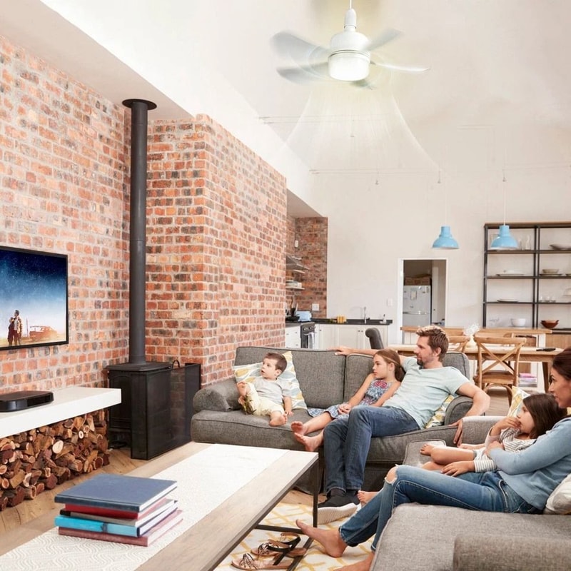 LED Ceiling Fan With Dimmable Socket RemoteControlled Fan Light Light Modes For Home Office 8