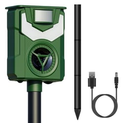 ultrasonic dog repellent, solar-powered motion-activated animal chaser with flame light, waterproof for outdoor use