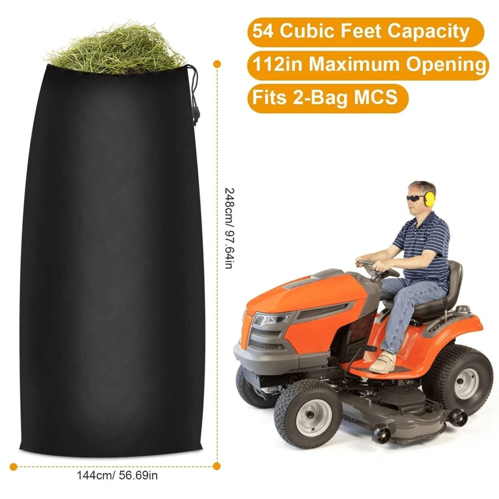 Lawn Tractor Leaf Bag Cubic Feet Capacity Oxford Cloth Garden Grass Bag Heavy Duty Lawn Waste Colle 2