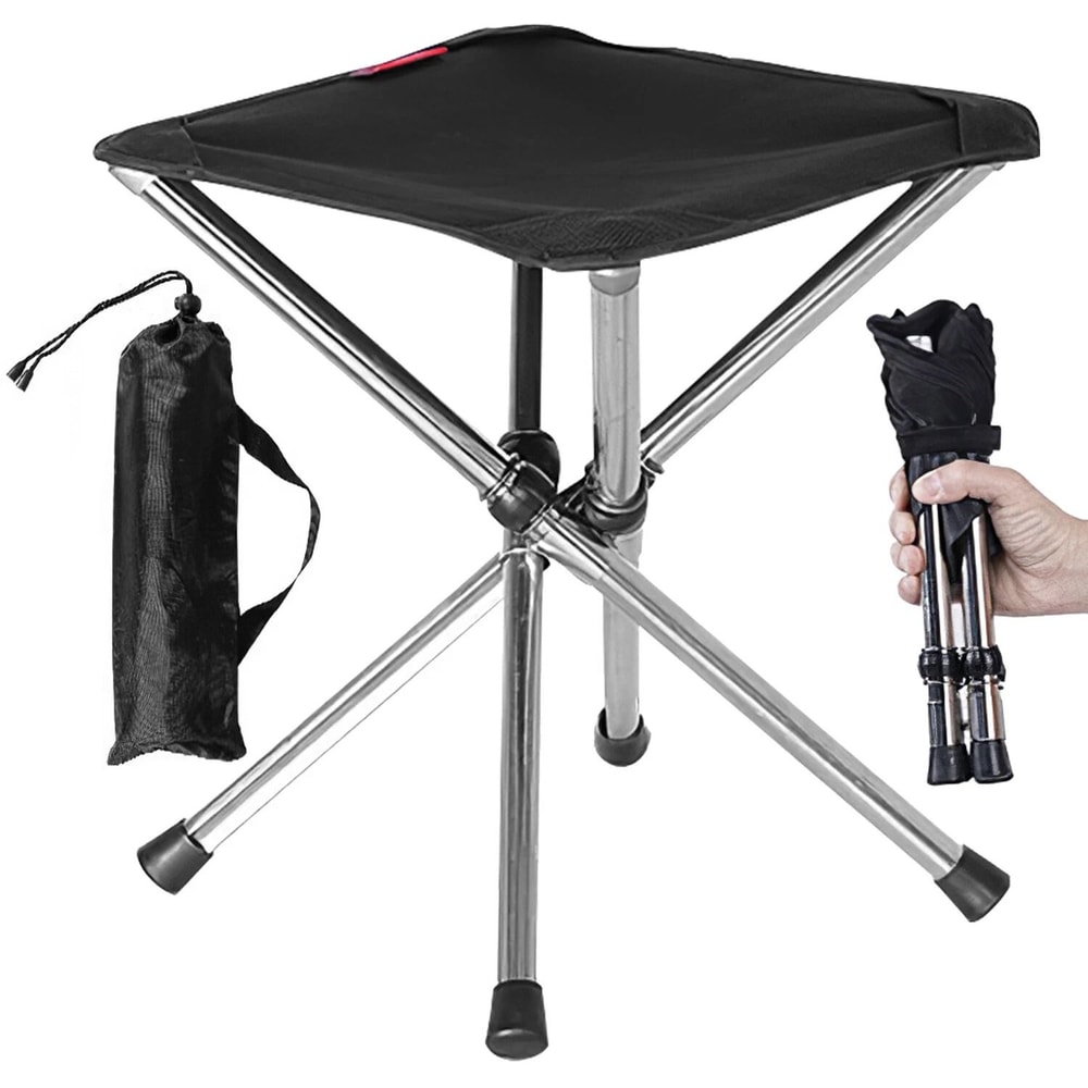Outdoor Portable Camping Stool Small Foldable Chair For Fishing And Camping Includes Carry Bag 11