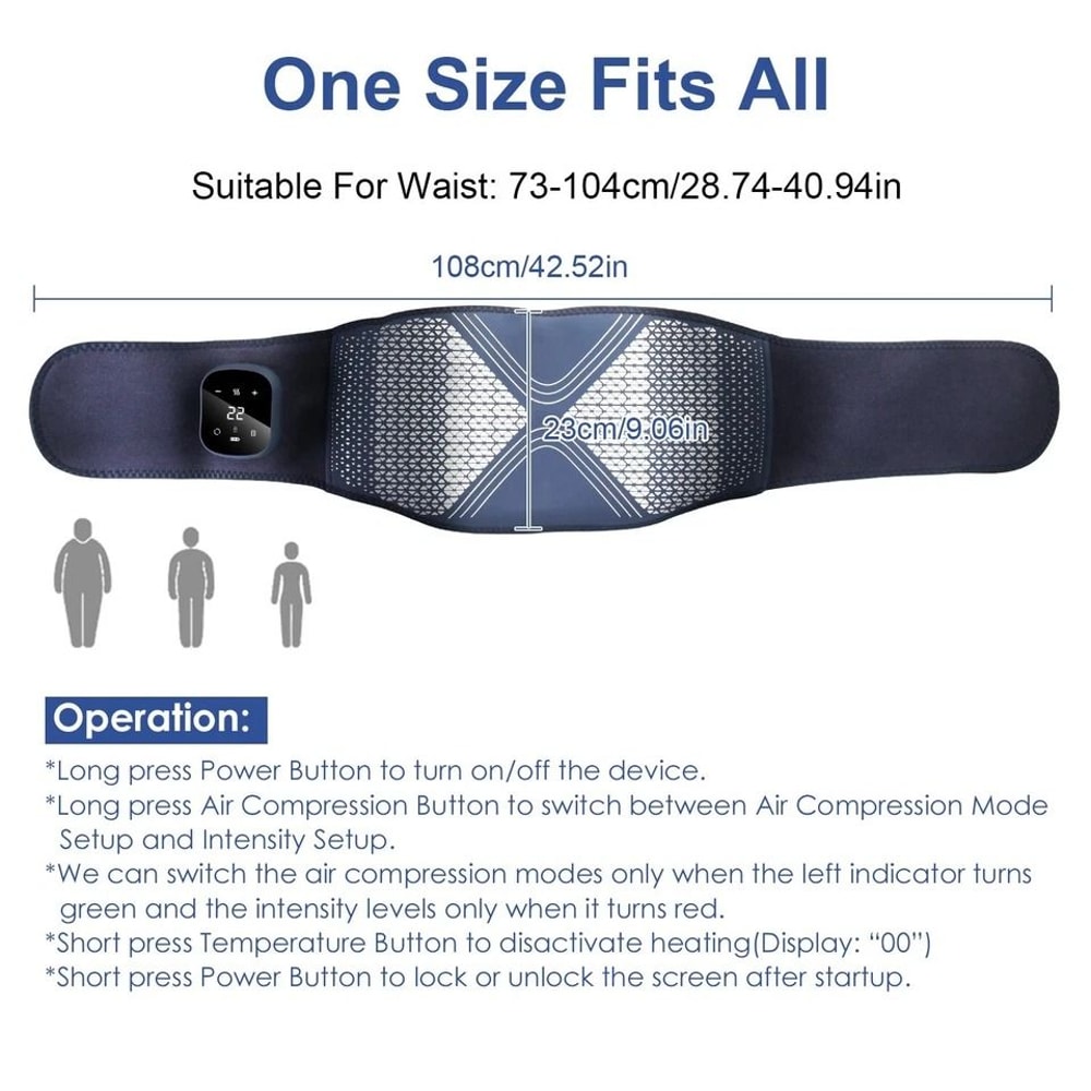 Portable Cordless Back Massager Heating Pad For Shoulder Back Vibration Therapy 3