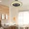 LED Ceiling Fan Lamp Modern Pendant Light With Remote Control Adjustable Speed Dimmable Light 12