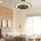 LED Ceiling Fan Lamp Modern Pendant Light With Remote Control Adjustable Speed Dimmable Light 12