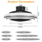 LED Ceiling Fan Lamp Modern Pendant Light With Remote Control Adjustable Speed Dimmable Light 13