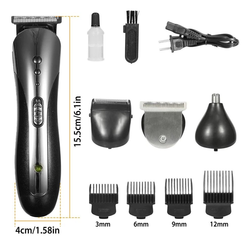 Cordless Barber Hair Clippers Trimmer Beard Cutting Shaver Machine Professional Hair Grooming Kit 5