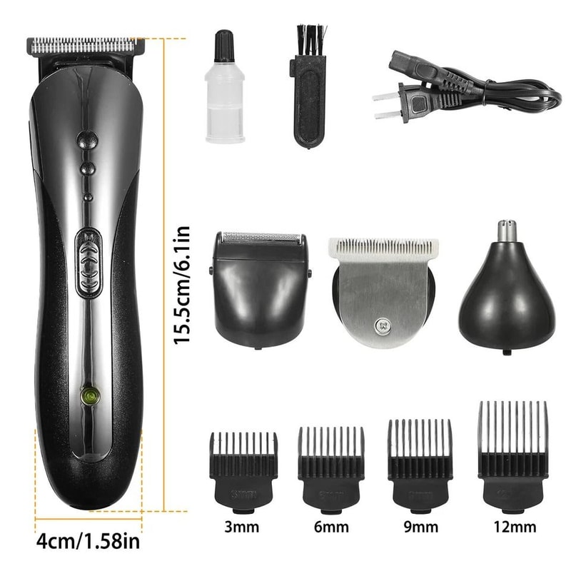 Cordless Barber Hair Clippers Trimmer Beard Cutting Shaver Machine Professional Hair Grooming Kit 5