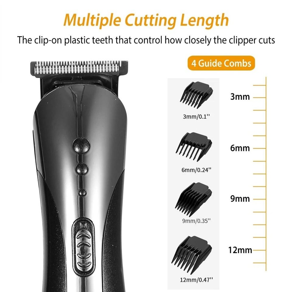 Cordless Barber Hair Clippers Trimmer Beard Cutting Shaver Machine Professional Hair Grooming Kit 7