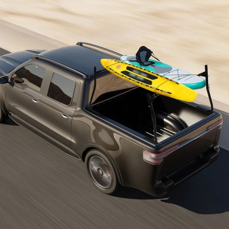 Ladder Rack Heavy Duty Truck Rack Adjustable Pickup Truck Bed Utility Rack No Drill J Bolts 11