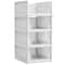 Foldable Closet Organizers Bins Plastic Storage Basket Stackable Drawer Storage Boxes 0