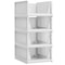 Foldable Closet Organizers Bins Plastic Storage Basket Stackable Drawer Storage Boxes 0