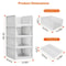 Foldable Closet Organizers Bins Plastic Storage Basket Stackable Drawer Storage Boxes 3
