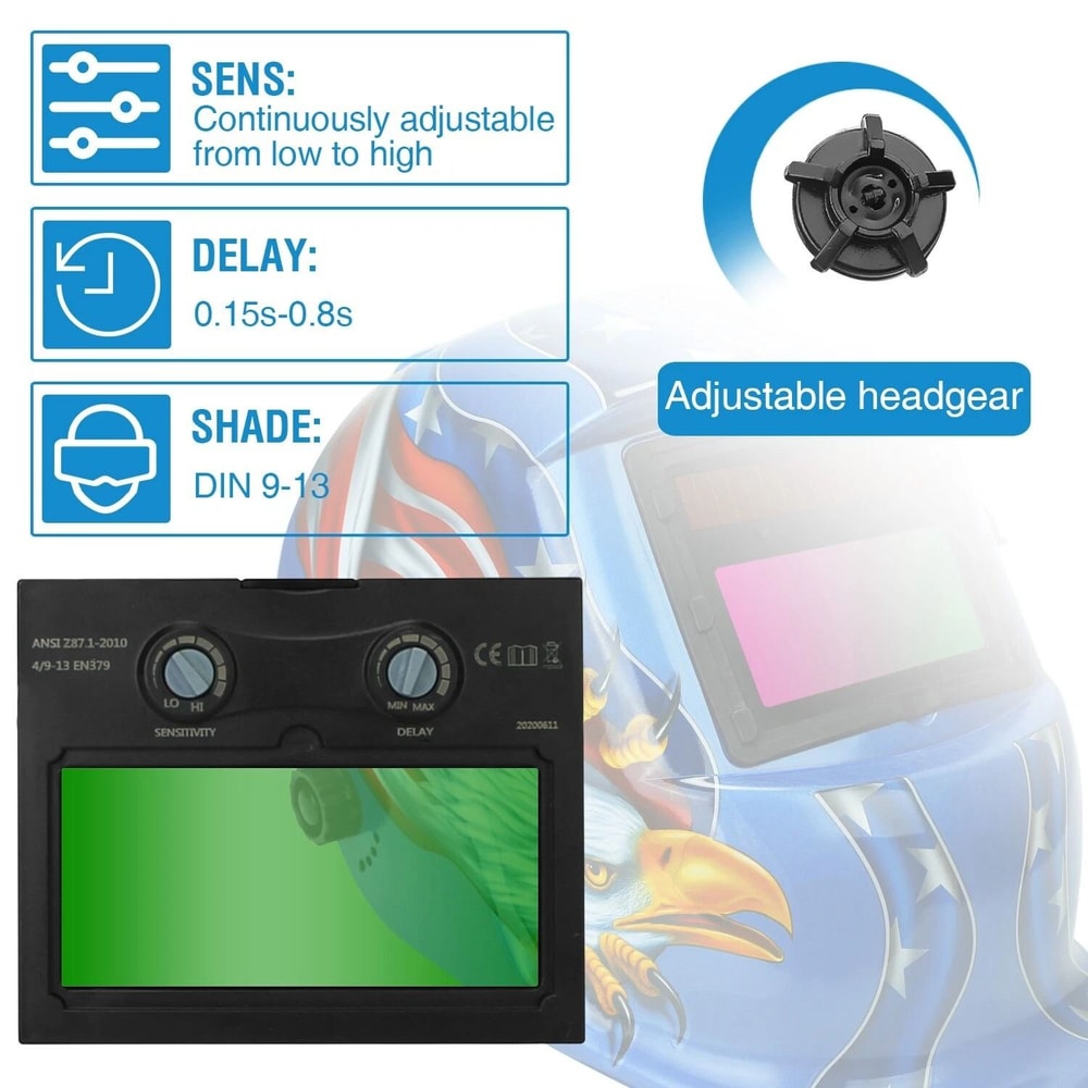 True Color AutoDarkening Welding Helmet Solar Welder Helmet Arc Tig Mig Weld 12