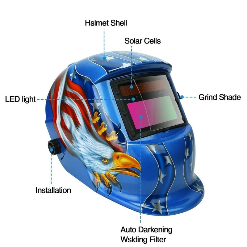 True Color AutoDarkening Welding Helmet Solar Welder Helmet Arc Tig Mig Weld 3