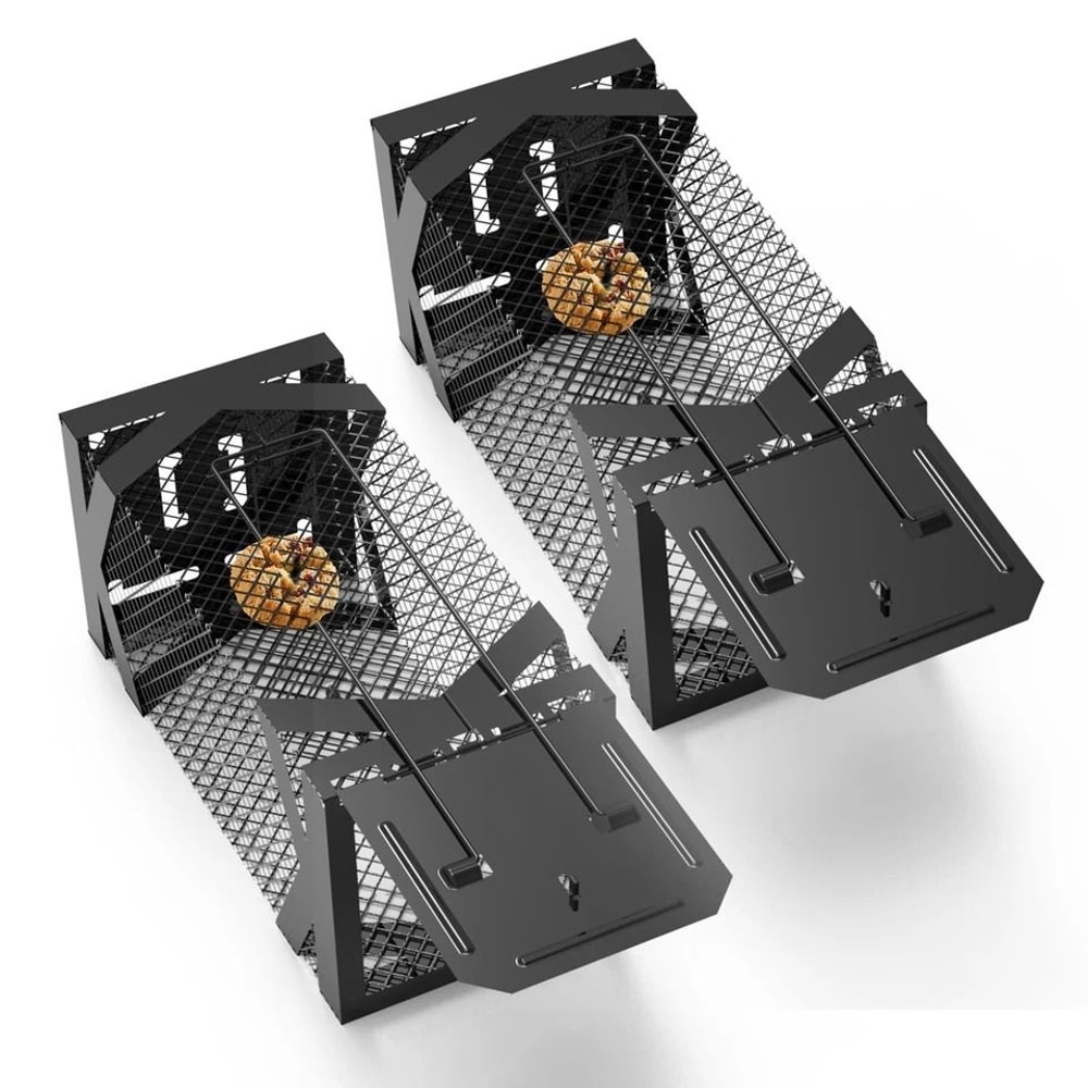 Reusable Mouse Voles Mice Cage Rat Traps Humane Live Mouse Cage Home Yard Rustproof Metal 8