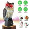Solar Powered Fake Owl Decoy With Flashing Eye And Sound Outdoor Garden Scarecrow Bird Pest Deterre 1