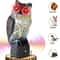 Solar Powered Fake Owl Decoy With Flashing Eye And Sound Outdoor Garden Scarecrow Bird Pest Deterre 0