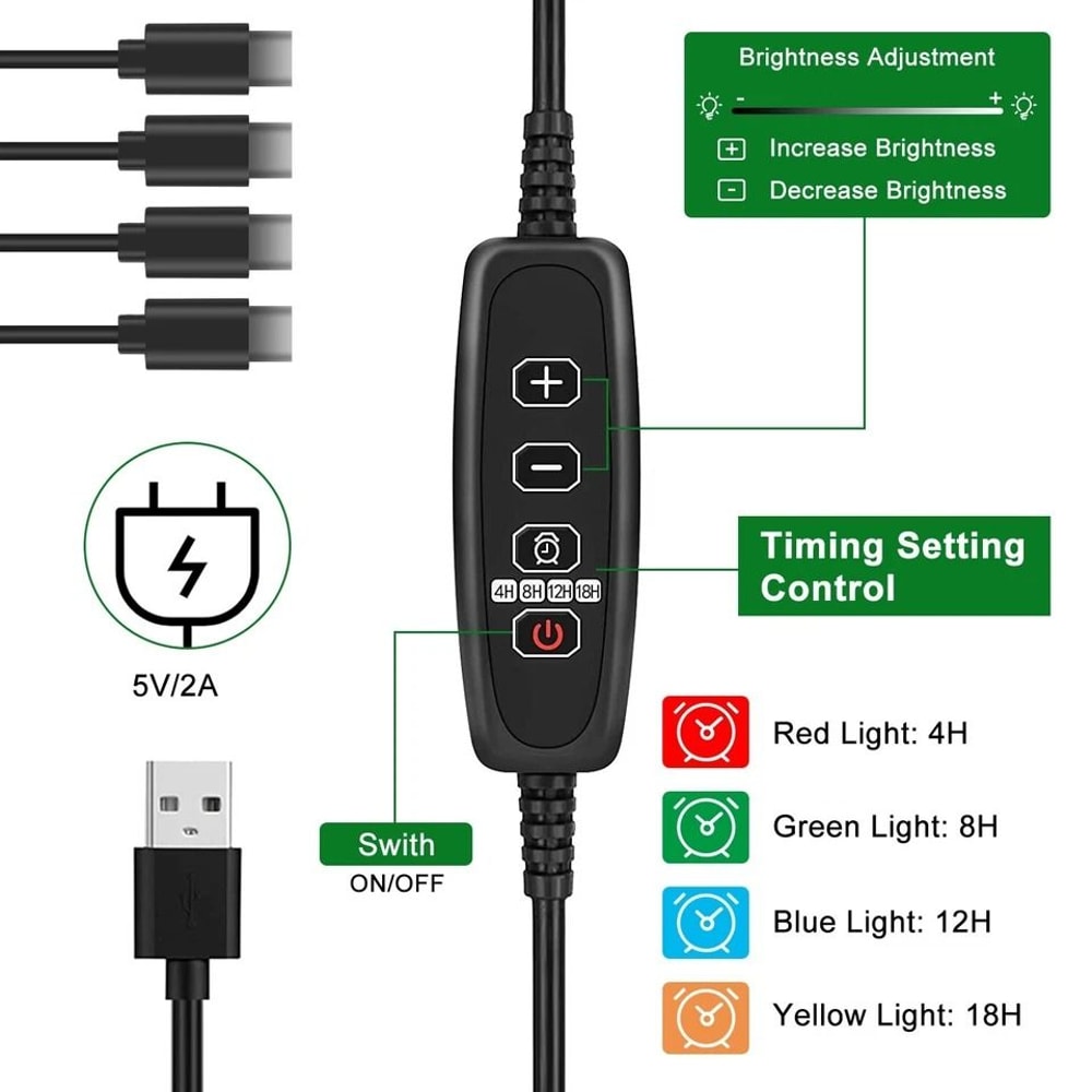 Seedling Seed Starter Tray Kit WGrow Light Cells Plant Greenhouse Dome Easy Indoor Garden Setup 3