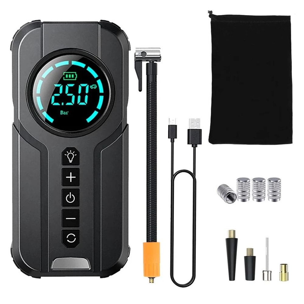 Electric Portable Auto Car Air Pump Compressor LCD Tire Inflator Fast Inflation 0