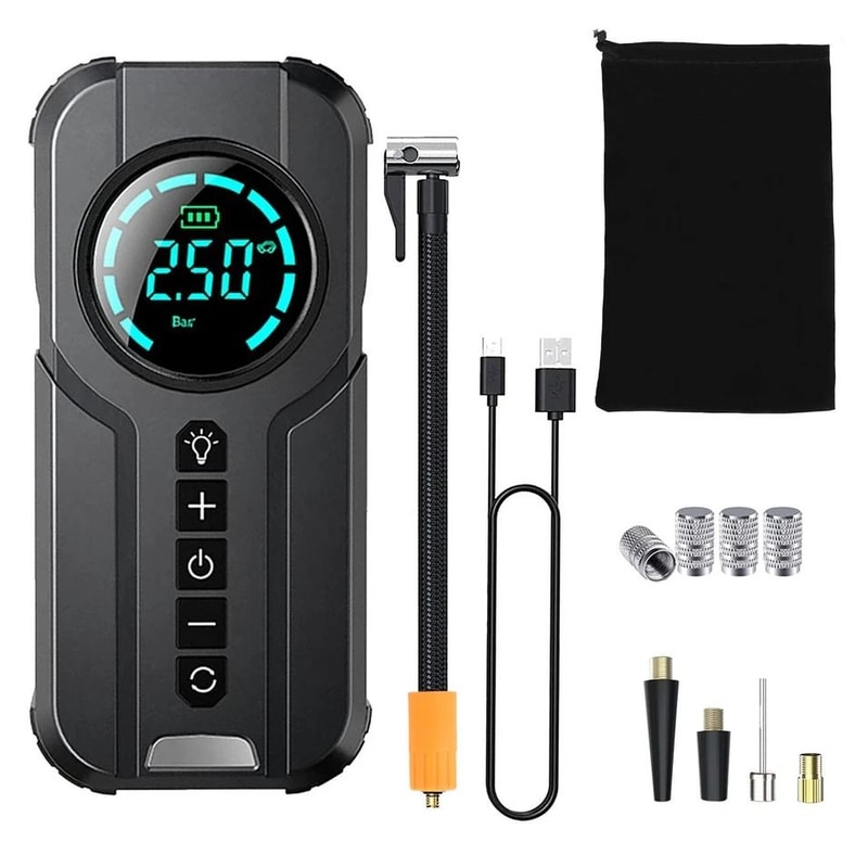 Electric Portable Auto Car Air Pump Compressor LCD Tire Inflator Fast Inflation 0