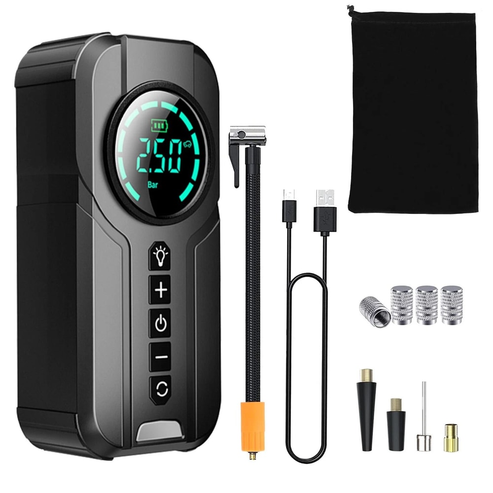Electric Portable Auto Car Air Pump Compressor LCD Tire Inflator Fast Inflation 13