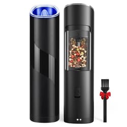 automatic electric salt or pepper grinder, adjustable coarseness, gravity sensor, home cooking tool