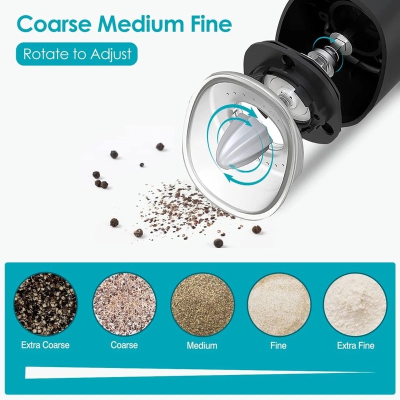 Automatic Electric Salt Or Pepper Grinder Adjustable Coarseness Gravity Sensor Home Cooking Tool 1
