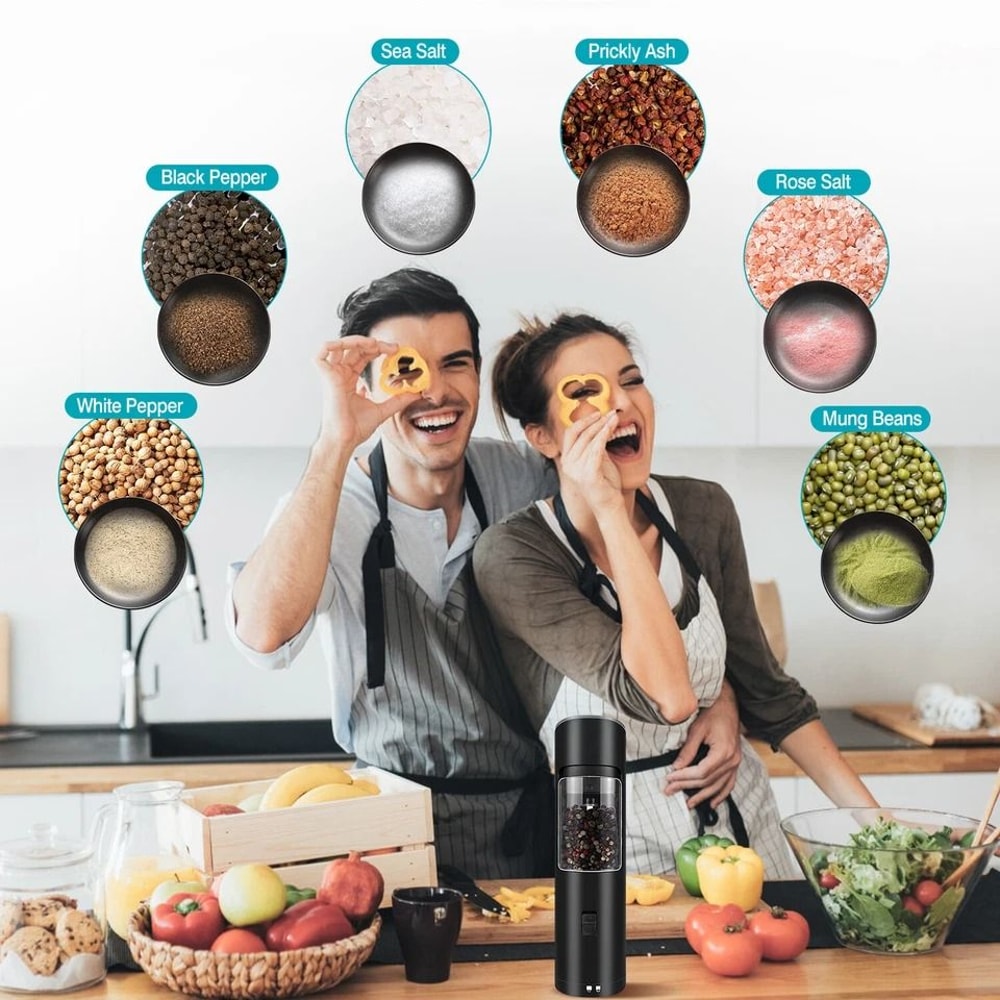 Automatic Electric Salt Or Pepper Grinder Adjustable Coarseness Gravity Sensor Home Cooking Tool 3