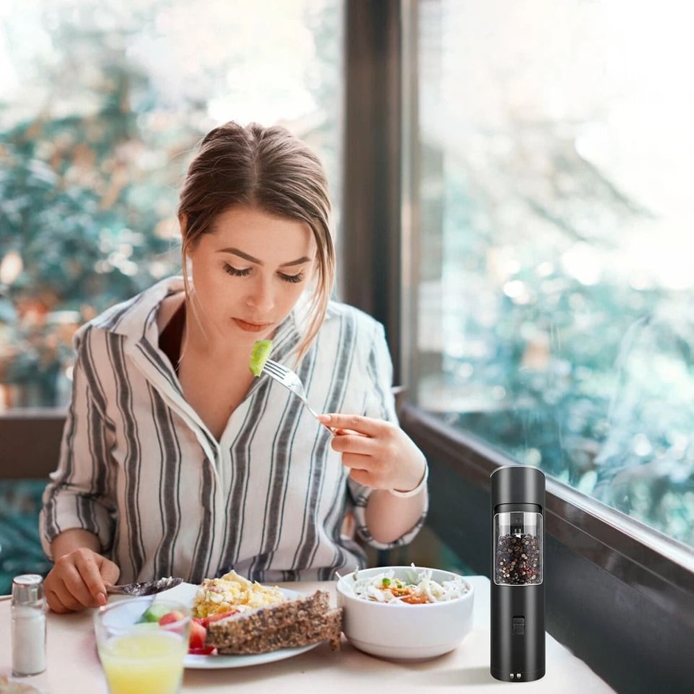 Automatic Electric Salt Or Pepper Grinder Adjustable Coarseness Gravity Sensor Home Cooking Tool 7