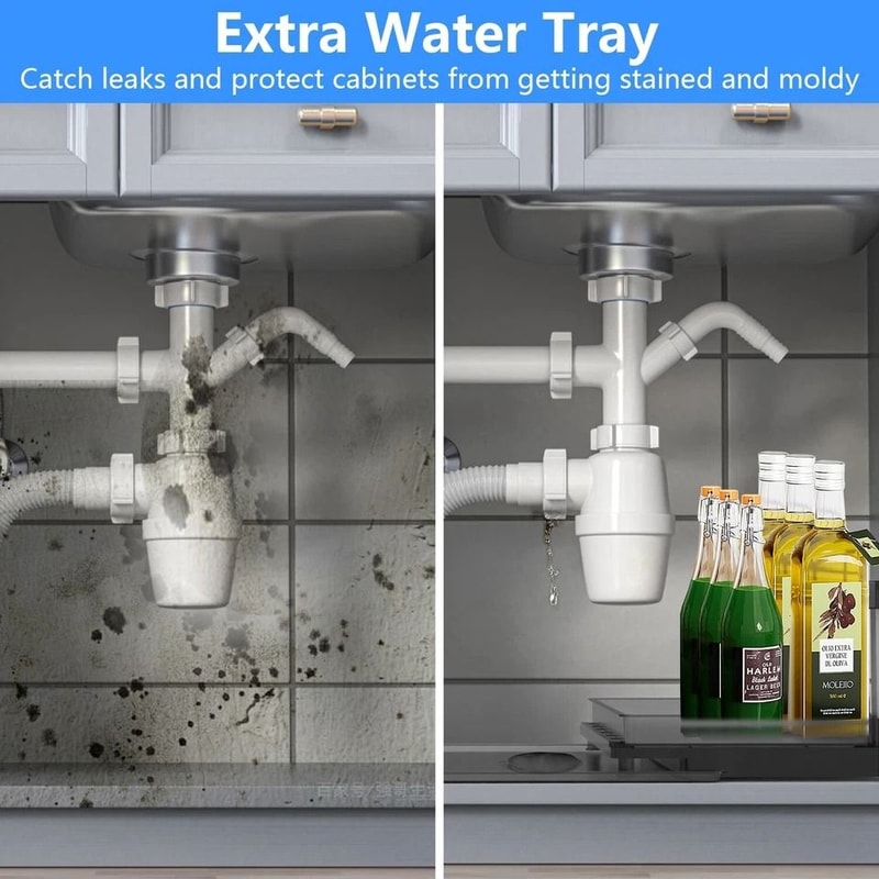 Pull Out Tray Cabinet Organizer Tier Shelf Under Sink Kitchen Rack Drawer Tray Efficient Storage So 4