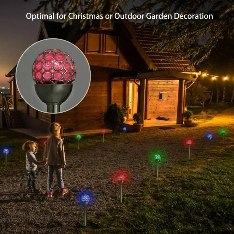 Waterproof Outdoor Solar LED Ground Light RGB Lamp For Garden Yard Path Decor Energy Saving Solar 2