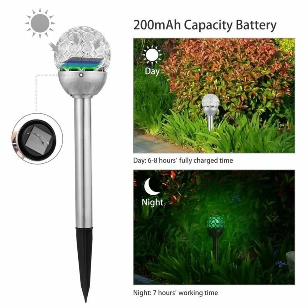 Waterproof Outdoor Solar LED Ground Light RGB Lamp For Garden Yard Path Decor Energy Saving Solar 4