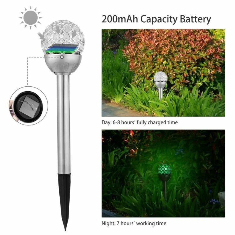 Waterproof Outdoor Solar LED Ground Light RGB Lamp For Garden Yard Path Decor Energy Saving Solar 8