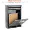 Secure Metal Wall Mount Mailbox Lockable Door Drop Box With Keys Perfect For Letters Newspapers And 4