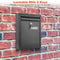 Secure Metal Wall Mount Mailbox Lockable Door Drop Box With Keys Perfect For Letters Newspapers And 5