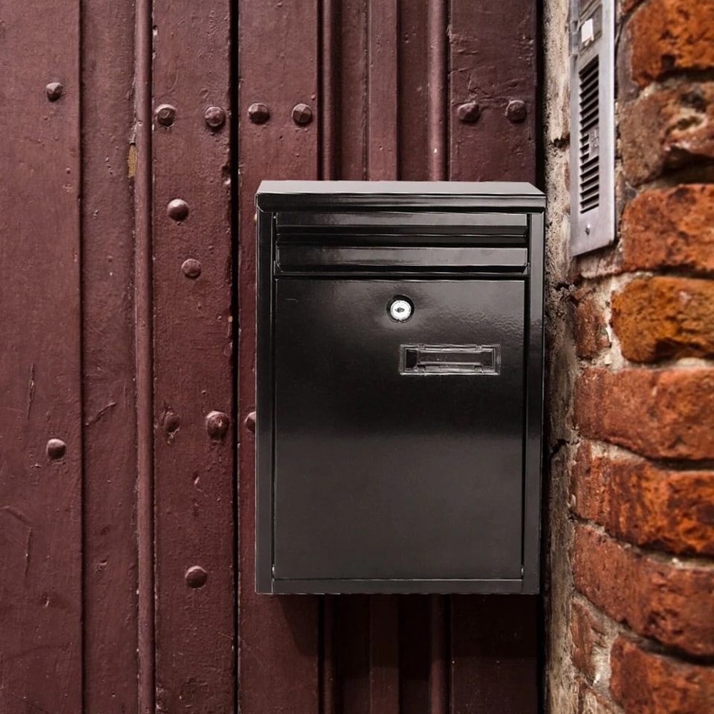 Secure Metal Wall Mount Mailbox Lockable Door Drop Box With Keys Perfect For Letters Newspapers And 7