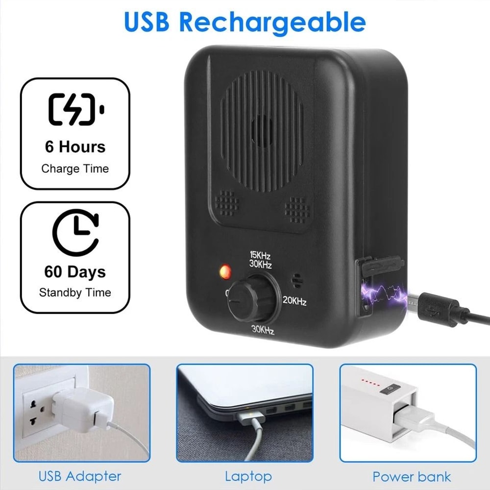 Ultrasonic Dog Bark Control Device Sensing Range Sonic Silencer Safe Effective Adjustable Frequenc 3