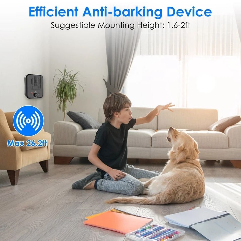 Ultrasonic Dog Bark Control Device Sensing Range Sonic Silencer Safe Effective Adjustable Frequenc 4