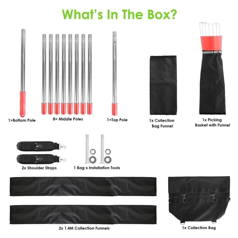 Fruit Picking Tool Adjustable Mango Lemon Apple Picker With Harvest Bag For Easy High Reach Collect 2